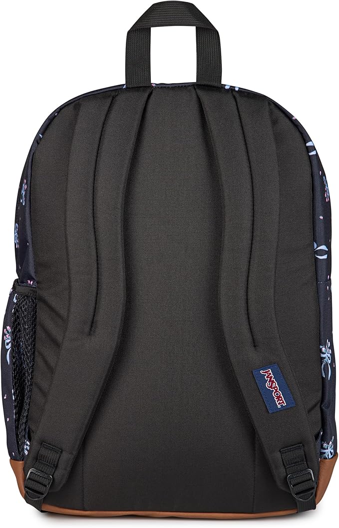 JanSport Cool Backpack with 15-inch Laptop Sleeve, Large Computer Bag Rucksack with 2 Compartments, Ergonomic Straps, Pastel Petals - Black