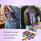 Desire Deluxe Micro Magnetic Tiles Building Blocks Toy - STEM Educational Travel Size Magnetic Blocks for Kids, Learning Sensory Montessori Toddler Magnetic Toys for Boys&Girls 3+ YO (28PCS, Glitter)
