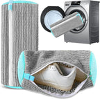 2Pcs Reusable Shoe Washing Machine Bag for Washer and Dryer:Free Up Hands, Prevent Deformation,shoe bag with Zipper Protection Design, Use for all Shoes,Sports Shoes(Gray)