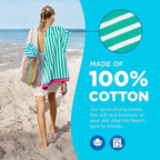 Kaufman - Colorful Racing Striped Beach & Pool Towel - Extra Large Beach Towel - Soft & Absorbent 100% Cotton Towels - Assorted Colors - 30" x 60" - 4 Pack