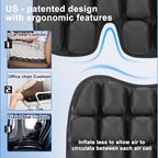 Upgrade Travel Seat Cushion for Airplane,Portable&Adjustable Air Seat Cushion,Coccyx Tailbone Pain Relief Chair Pad,Inflatable Cushion for Wheelchair, Travel,Driving,Office Work