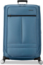 Samsonite Soft-Sided 29-Inch Lightweight Large Checked Expandable Element Suitcase: Durable, 360° Spinner Wheels, Adjustable Telescopic Handle, 2 Front & 1 Side Pocket- Captains Blue