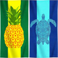 Genovega 2 Packs Oversized Terry Beach Towel 36 x 72 in Soft Extra Large Long Pool Swim Towels Clearance XL Big Travel Blanket Must Haves Vacation Essentials for Adult Yellow Pineapple