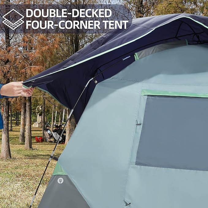 CAMEL CROWN Tents for Camping 4/8 Person Waterproof Tent Quick Setup Folding Outdoor Backpacking Tents Family Hiking