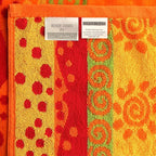 COTTON CRAFT Oversized Beach Towels - 2 Pack XXL 35x84 - The Big Kahuna 7 Foot Extra Large Beach Blanket Towel - Big & Tall - 100% Cotton Jacquard Velour Soft Luxury Towel - Sunshine Orange Yellow