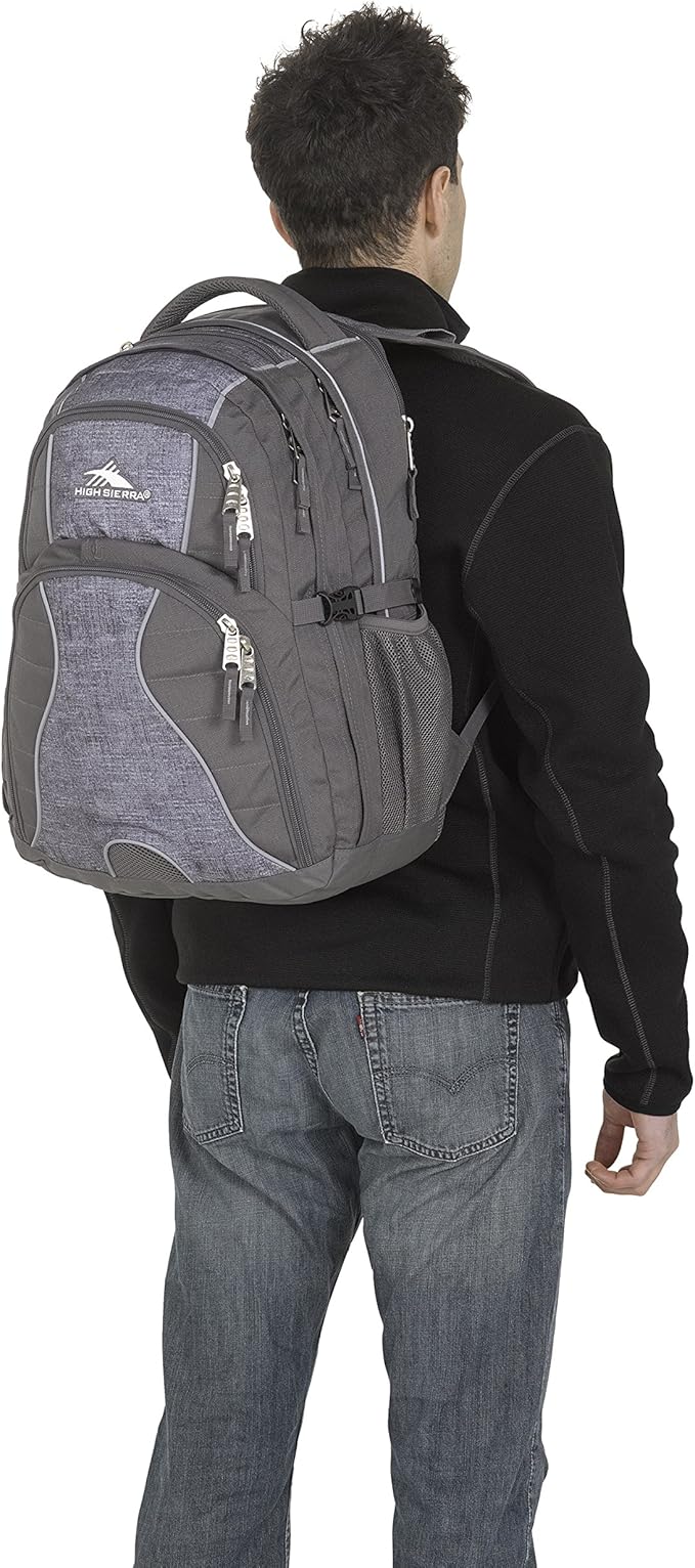 High Sierra Swerve Laptop Backpack, Slate/Woolly Weave, One Size