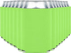 Blank Beer Can Cooler Sleeves (110-Pack) - Soft Insulated Coolies, HTV Friendly Koolies in Bulk for Cans & Bottles - Coolie Blanks for Vinyl Projects & Wedding Favors (Lime Green)