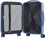French Connection St. Martin Carry-On Luggage with Cup Holder/USB Ports, Stormy Blue