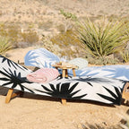 Laguna Beach Textile Co. Tropical Cabana Beach Towel - Oversized, Plush 630 GSM Cotton - Agave Vanilla