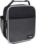 opux Premium Insulated Lunch Box, Soft School Lunch Bag for Kids Boys Girls, Leakproof Small Lunch Pail Men Women Work, Reusable Compact Cooler Tote Lunchbox for Office Adult, Grey