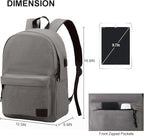 SUPACOOL Casual Laptop Backpack for Men and Women, Backpack for College, USB Charging Port, Lightweight Back Pack