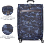 Travelpro Platinum Elite Softside Expandable Checked Luggage, 8 Wheel Spinner Large Suitcase, TSA Lock, Men and Women, Navy Camouflage, Checked Large 29-Inch