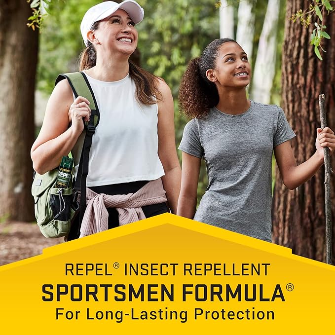 Repel Insect Repellent Sportsmen Formula 25% DEET, 8.125 Ounces, Bonus Aerosol with 25% DEET to Repel Mosquitoes, Ticks, Gnats, Biting Flies, Chiggers and Fleas for Long-Lasting Protection