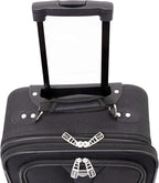 Travelers Club 3 Piece Bowman Luggage Set, Black Carry