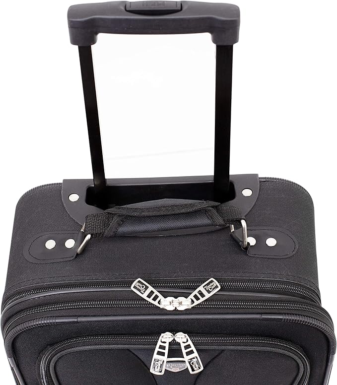Travelers Club 3 Piece Bowman Luggage Set, Black Carry