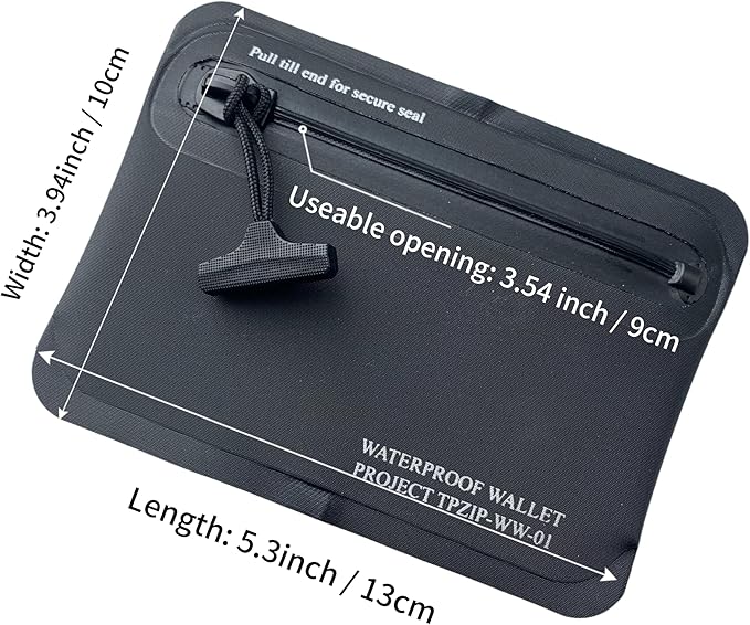 Heavy Duty Airtight Wallet Submersible Waterproof Wallet Protection for Keys, Cards