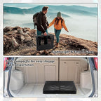 GREGIN Camping Table with Mesh Desktop, Lightweight & Portable Folding Grill Table, Height Adjustable Metal Outdoor Table for Camp, Cooking, BBQ, RV, Picnic-4 FT Black