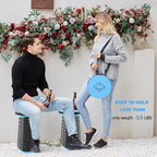 ALEVMOOM Upgraded XXL Collapsible Stool with Thick Cushion 19.7",1000lbs Max Weight,Wider & Taller Pop Up Seat, Heavy Duty Portable Retractable Folding Chair or Travel Foot Rest for Camping & Outdoors