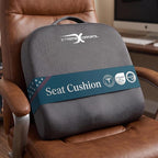 Xtreme Comforts Seat Cushions | Office Chair Cushions for Desk, Car, Wheelchair| Ergonomic Memory Foam Seat Cushion for Support & Comfort | Helps Improve Sitting Posture for Work & Body Relief