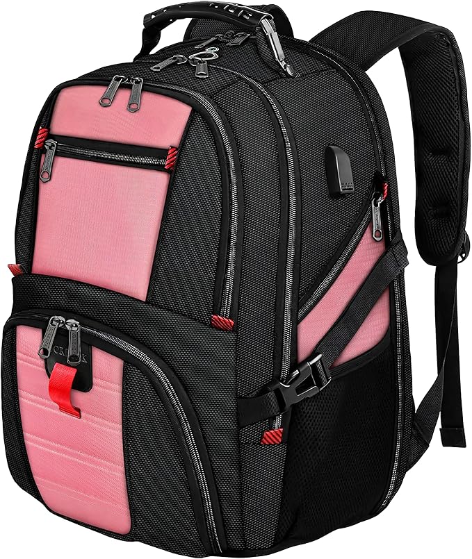 YOREPEK Large Backpack for Men, Extra Large Laptop Backpacks for Men Women, Water Resistant Travel Backpack Airline Approved Business Work Bag Fits 17 Inch Computer, Black