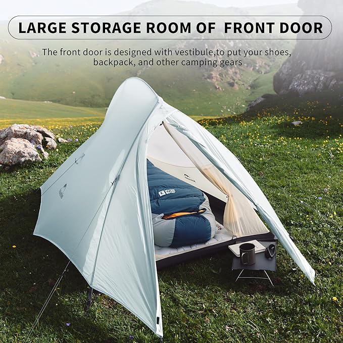 Naturehike Cloud Up Tent, Lightweight Backpacking Tents, Waterproof Ultralight Tent for Camping Hiking Backpacking