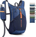 BECOJADDE 15L Small Hiking Backpack for Men Women Foldable Packable Back Pack Ultralight Hiking Daypack for Travel Camping Outdoor, Navy Blue