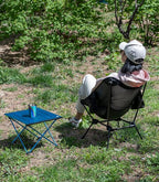 iClimb Ultralight Compact Camping Folding Beach Chair with Anti-Sinking Large Feet and Back Support Webbing (Yellow - Square Frame)