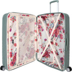 Jessica Simpson Countryside 30" Expandable 8-Wheel Spinner Large Checked Luggage Suitcase, Chinois Green