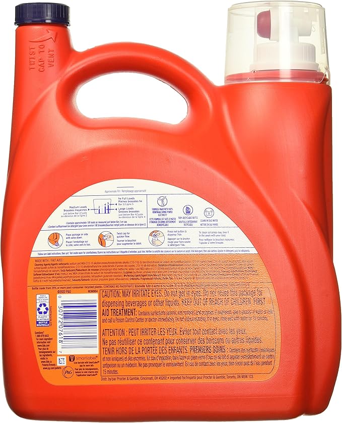 Tide He Laundry Detergent, Original Scent, 100 Loads, 146 Oz Pump Bottle