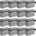 Paterr 16 Pcs Travel Toiletry Bag for Women Men Large Water Resistant Shaving Bag Hanging Cosmetic Bag with Handle and Divider Storage Travel Pouch Case (Gray)