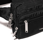 Baggallini Securtex Anti-theft Belt Bag 8.8"x5.5" Crossbody Fanny Pack for Women RFID Wallet Locking Zipper Travel Purse