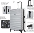InUSA RESILIENCE Luggage with Spinner Wheels | Spacious Durable Lightweight Hardshell Suitcase, Travel Sets with Handle and Trolley | (20/24/28) 3 Piece Luggage Set | Silver