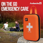 Avalanche 53 Pieces First Aid Kit, Compact Emergency Supplies Kit for Home, School, Car, Travel, Sports or Camping in Hard Shell Foam Case, Portable Mini First Aid Kit, Orange