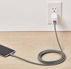 Amazon Basics USB-C to USB-A 3.1 Gen 1 Fast Charger Cable, Nylon Braided, 5Gbps High-Speed for Apple iPhone 16/15, iPad, Samsung Galaxy, Tablets, Laptops, 6 Foot, Dark Gray