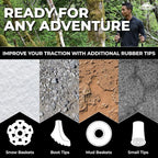 Cascade Mountain Tech Trekking Poles - Carbon Fiber Walking or Hiking Sticks with Quick Adjustable Locks