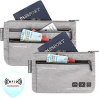 Travelon World Travel Essentials Set of 2 Currency and Passport Organizers