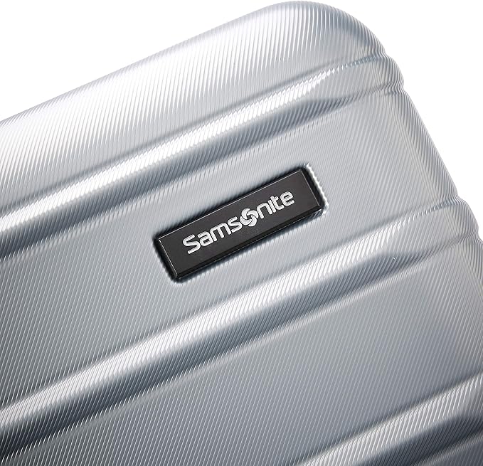 Samsonite Omni 2 Hardside 2 Piece Set - Includes Global Carry-On & Large Checked Suitcases - 360° Dual Spinner Wheels - Integrated TSA Lock & Expansion - Amazon Exclusive - Arctic Silver