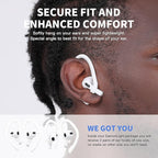 Ear Hooks 2 Pairs for AirPods Pro 2 & 1, AirPods 4 & 3, Anti-Slip Comfortable Fit, Ergonomic Design, Accessories (Small, White)