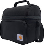 Carhartt Camping Cooler,Worksite Lunchbox,Soft Shell Lunch Bag for Construction Sites,Work and Everyday Use,Black,(Pack of 8)