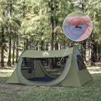 Night Cat Pop-up Camping Tent: 2 Person Tent Waterproof Instant Easy Setup Tunnel Tent