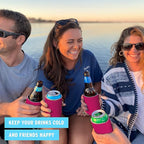 Blank Beer Can Coolers Sleeves (14-Pack) Soft Insulated Beer Can Cooler Sleeves - HTV Friendly Plain Can Sleeves for Beer Cans & Bottles - Blanks for Vinyl Projects Wedding Favors & Gifts (Raspberry)
