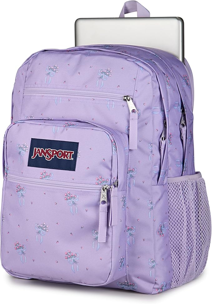 JanSport Laptop Backpack - Computer Bag with 2 Compartments, Ergonomic Shoulder Straps, 15” Laptop Sleeve, Haul Handle - Pastel Petals - Lilac