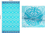 COTTON CRAFT Oversized XL Beach Towel 39 x 68-2 Pack - 100% Cotton Velour - Big & Huge - Pool Picnic Bath Towels - Jacquard Terry Thick Plush Super Soft Luxury - 450 GSM - Summer Trellis Pool Blue