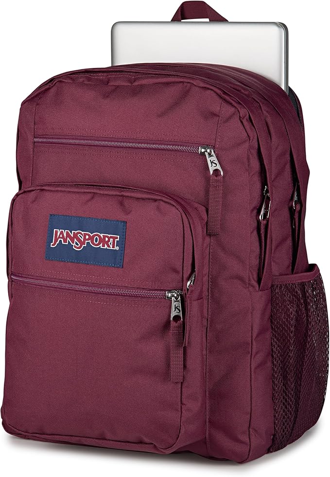 JanSport Laptop Backpack - Computer Bag with 2 Compartments, Ergonomic Shoulder Straps, 15” Laptop Sleeve, Haul Handle - Cherry Lacquer