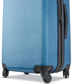American Tourister Stratum XLT Expandable Hardside Luggage with Spinner Wheels, Blue Spruce, Checked-Large 28-Inch
