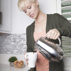 SterlingPro Stainless Steel French Press Coffee Maker Large 1 L (34 oz) with 2 Extra Filters Silver – Double Walled Insulated Coffee Press Keeps Drinks Hot, Easy to Use, Stylish Design for Rich Flavor