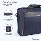 Targus Classic Slim Laptop Bag - Ergonomic Briefcase and Messenger Bag - Spacious Foam Padded for Laptops and Under