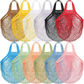 Shappy 12 Pack Reusable Mesh Grocery Bags Large Crochet Market Bag Cotton Kitchen Tote for Fruit Vegetable Storage