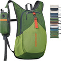 BECOJADDE 15L Small Hiking Backpack for Men Women Foldable Packable Back Pack Ultralight Hiking Daypack for Travel Camping Outdoor, Olive Green