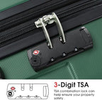 2 Piece Luggage Set, Hardside Suitcase with Spinner Wheels, TSA Lock & Expandable Hard Shell, Carry on and Checked Luggage for Travel, Maletas de Viaje for Men & Women (Green, 20+28Inch)
